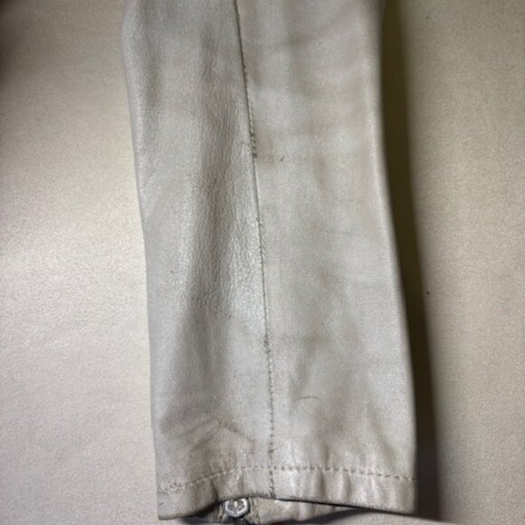 Chrome Hearts Distressed Leather Jacket – Pearl White (Vintage / Well-Worn) - Picture 7 of 14